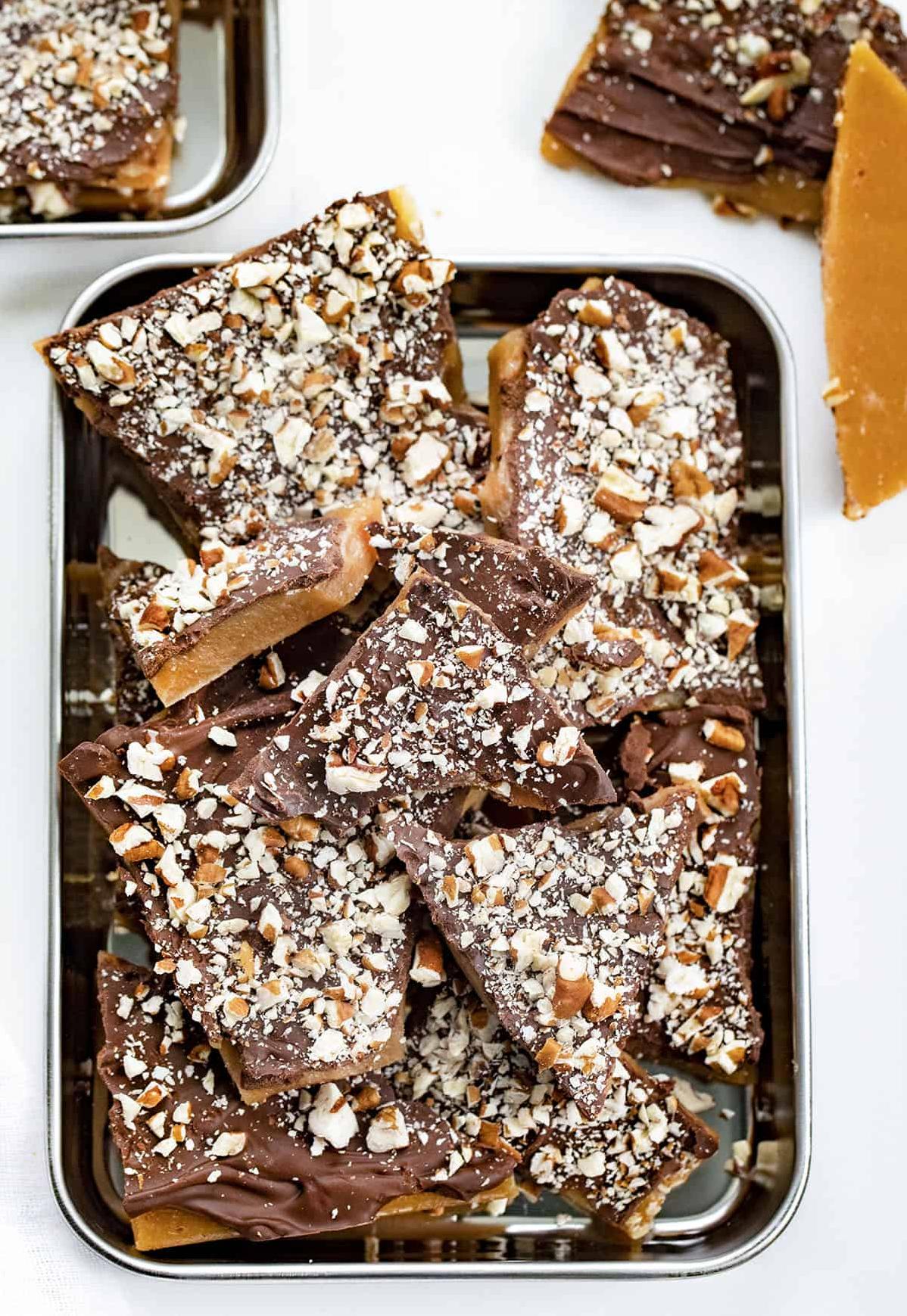  A bite of this toffee takes your taste buds on a decadent journey.