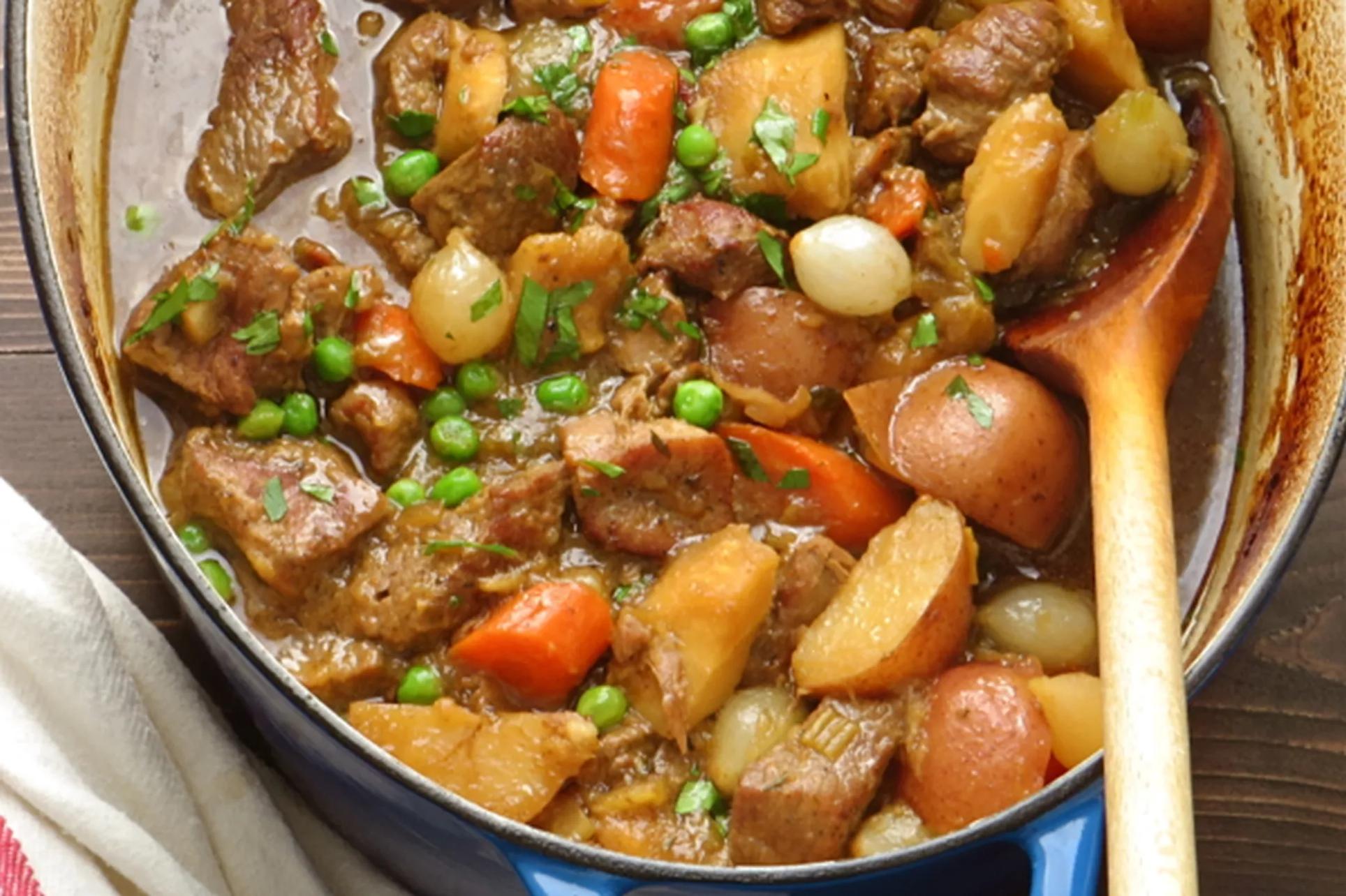  A bowl of Irish hospitality with the perfect balance of tender lamb and hearty vegetables.