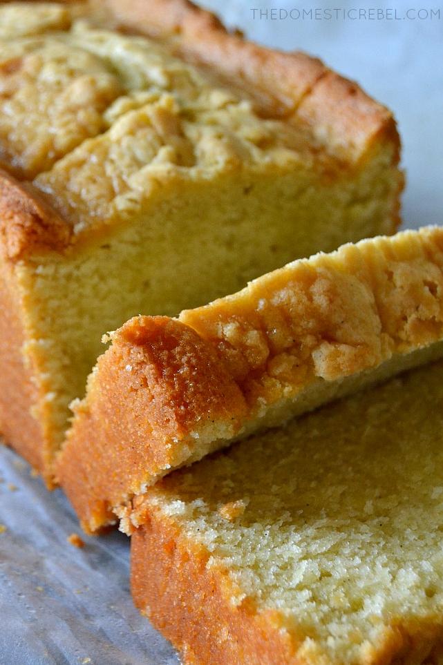  A cozy evening at home is nothing without a warm slice of Vanilla Bean Pound Cake.