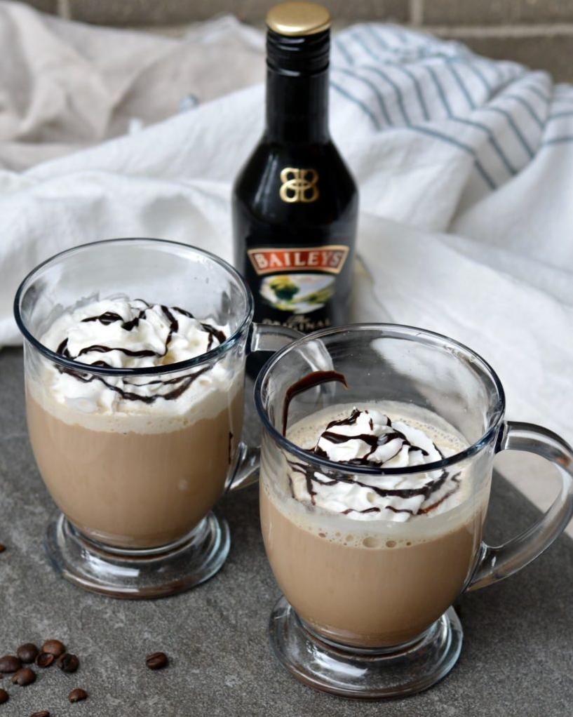  A cup of velvety Irish cream and hot mocha goodness awaits you.
