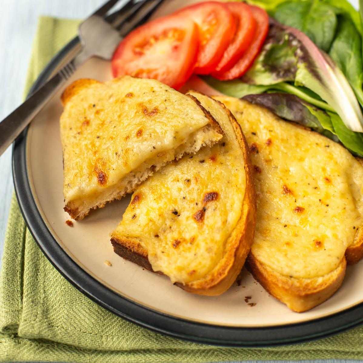  A delicious twist on traditional cheese on toast.