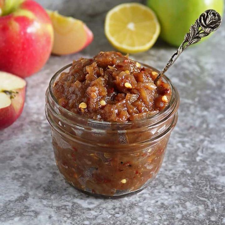  A dollop of English apple chutney can add a burst of flavor to any savory meal.