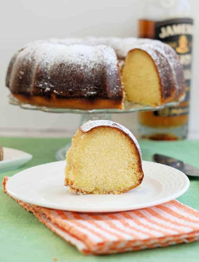  A generous pour of Irish whiskey glaze on top of this cake takes it to a whole new level