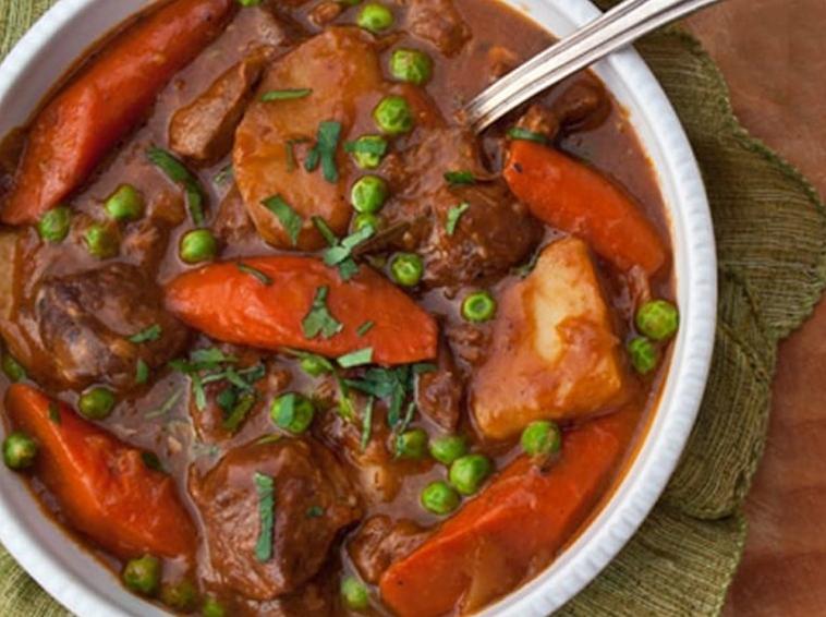  A hearty bowl of Irish Lamb Stew with Guinness to warm your soul on a chilly day.