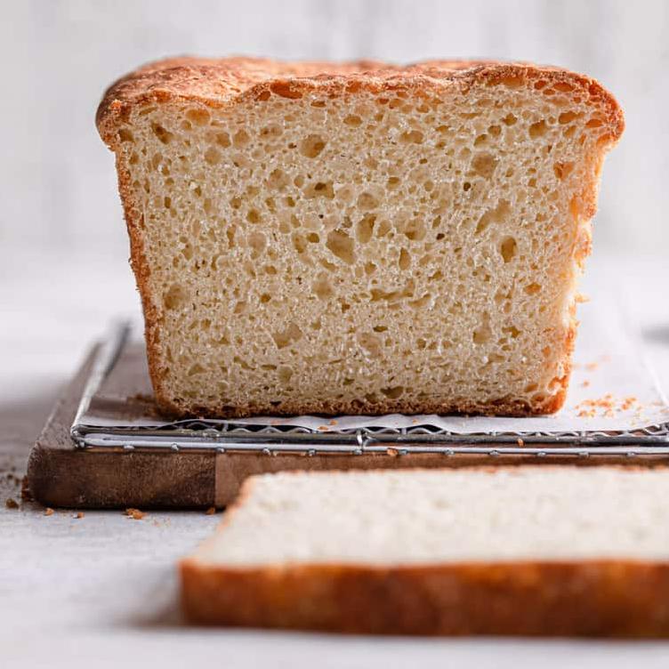 A loaf of freshly baked English Muffin Bread, perfect for breakfast!
