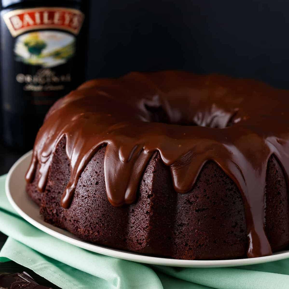  A slice of decadent heaven, Chocolate Irish Tipsy Cake.