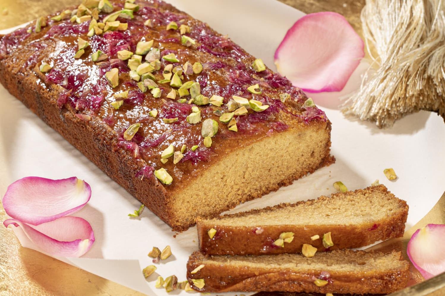  A slice of heaven, rich with the flavors of almond and rose