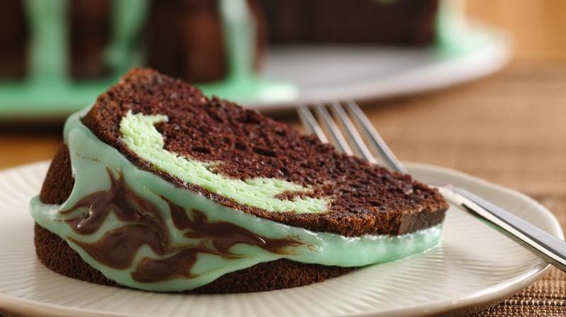  A slice of this Mint Chocolate Cream Cheese Pound Cake will brighten up your day!