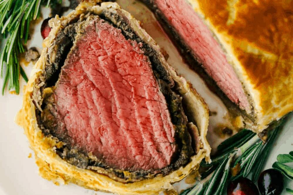  A tantalizing close-up of our delectable It Tastes Like Beef Wellington