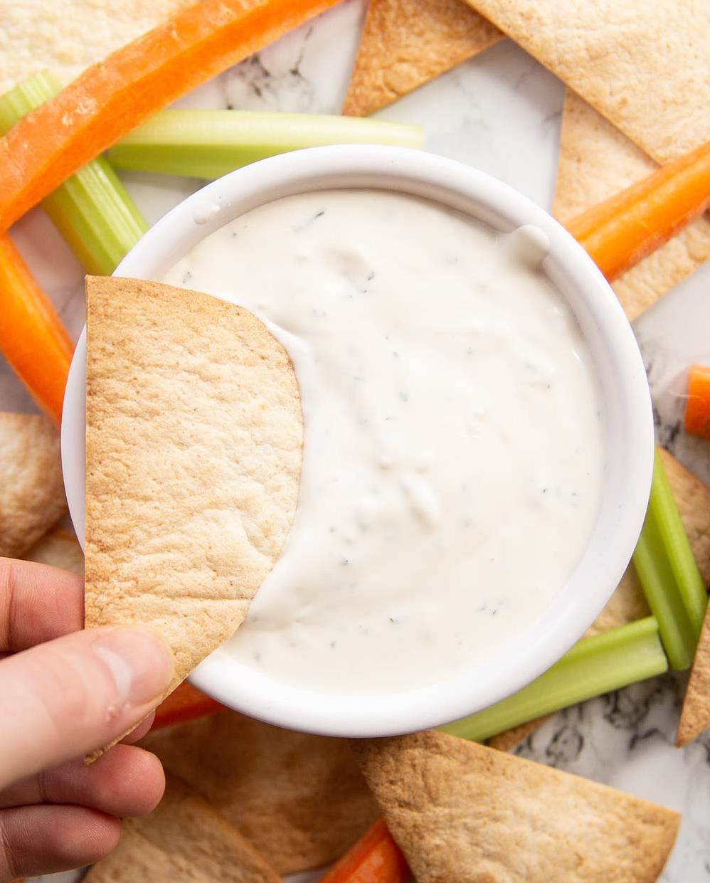  An irresistible, creamy dip packed full of garlic goodness!