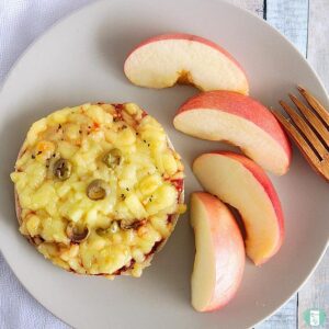 Apple-Cheese English Muffin Pizzas