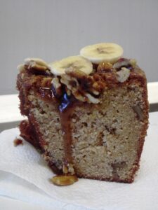 Banana Pound Cake With a Caramel Glaze