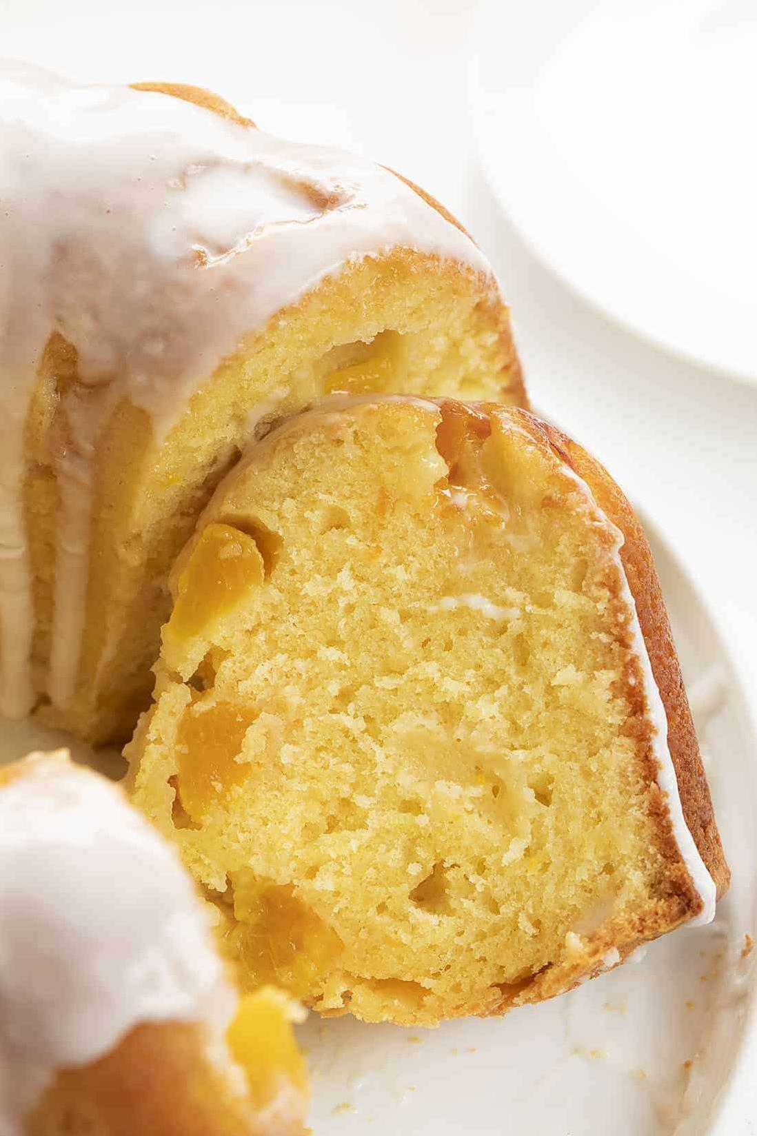  Bite into the warm, buttery cake for a comforting treat.