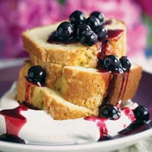 Blueberry Pound Cake With Blueberry Sauce