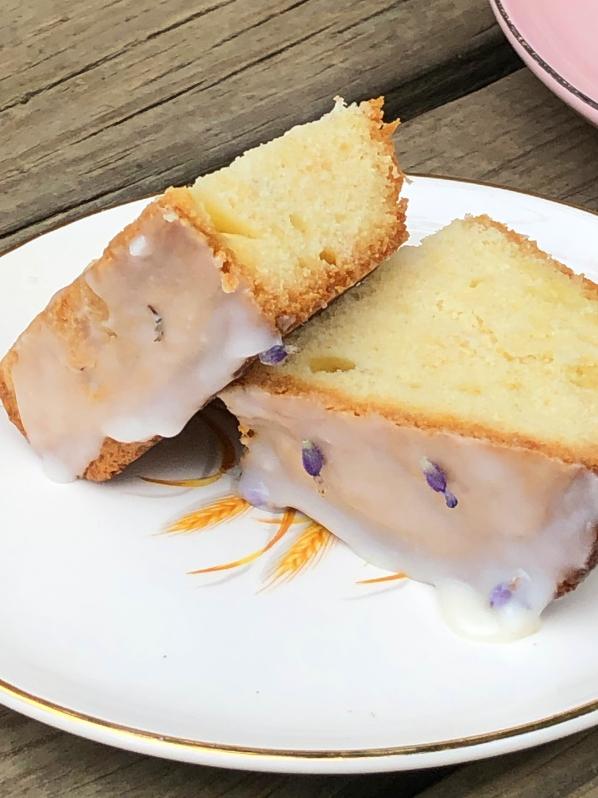  Bring a bit of blooming beauty into your kitchen with this Garden Lavender Pound Cake.