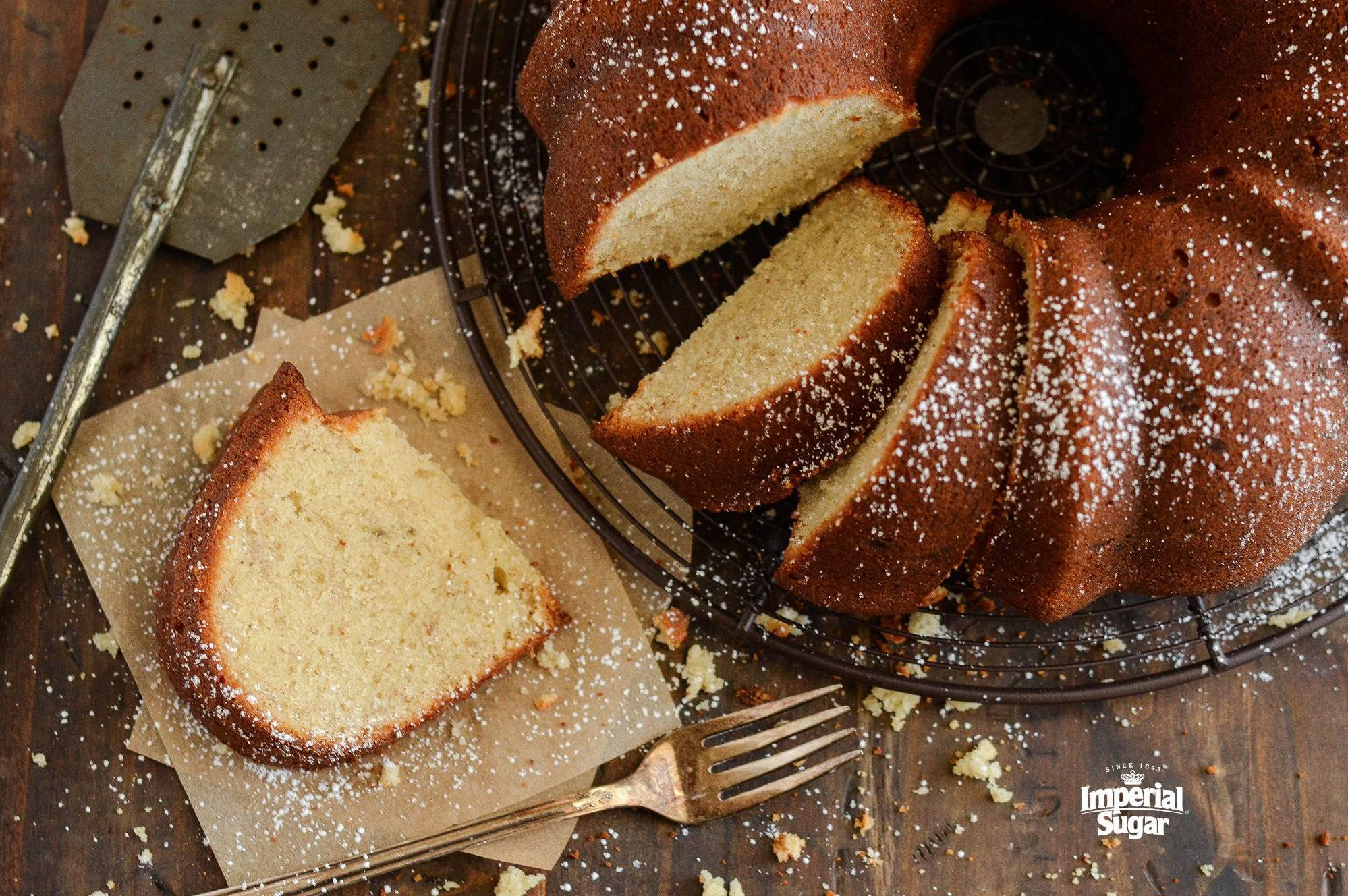  Brown sugar gives this cake an extra depth of flavor and a touch of caramel-like sweetness.
