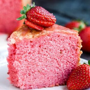 Buttermilk Pound Cake with Strawberries