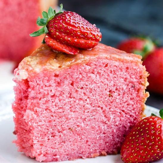 Buttermilk Pound Cake with Strawberries