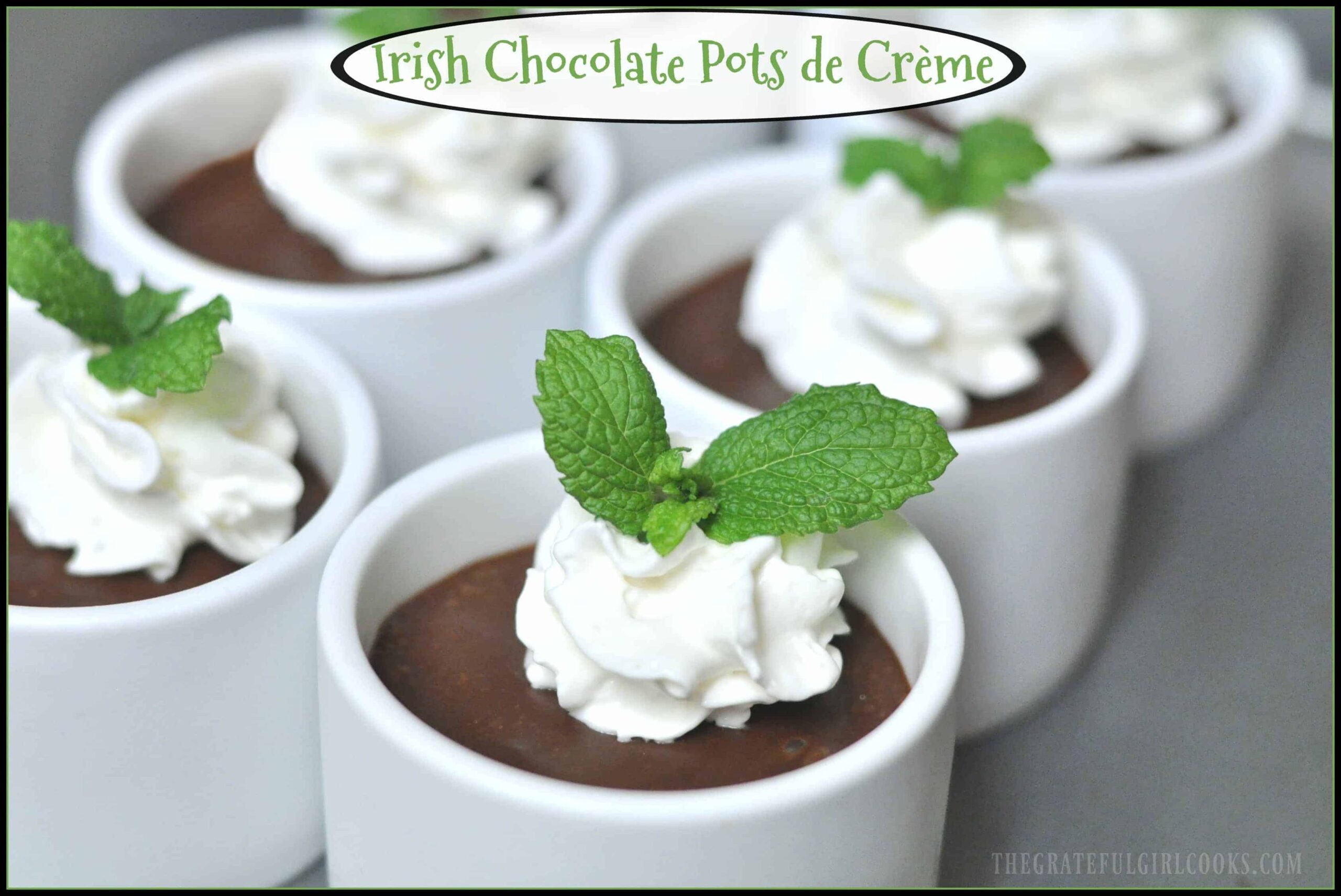 Indulge in Decadent Chocolate Pots with Irish Cream Liqueur