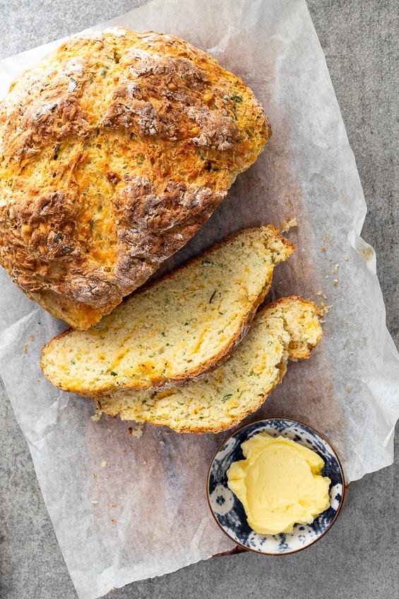Compared to traditional loaves, this soda bread is easy to make and requires no kneading.