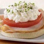 Cottage Cheese and Turkey English Muffin
