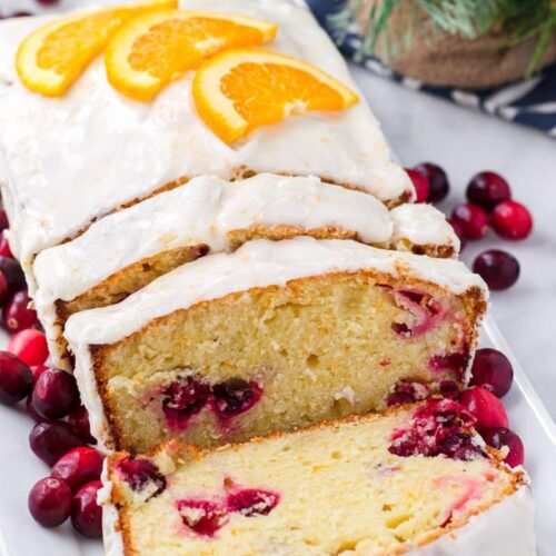 Cranberry Glazed Pound Cake