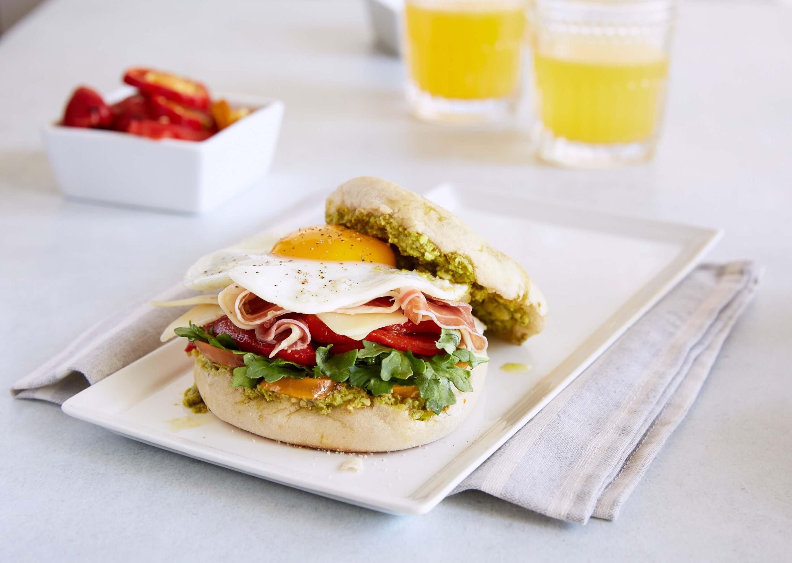  Elevate your sandwich game with this stunning creation, inspired by the beauty of the Mediterranean.