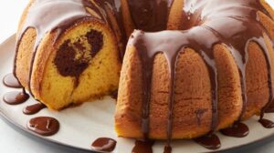 Fudge Marble Pound Cake