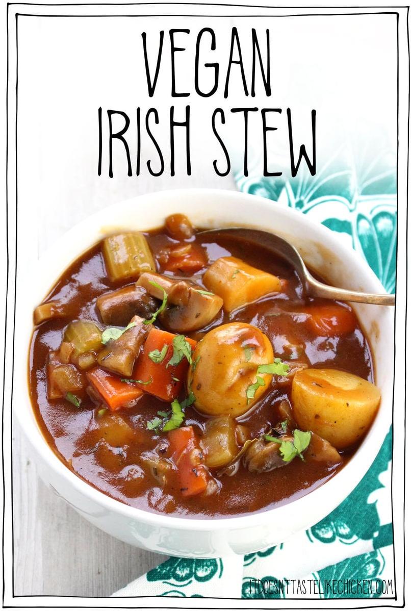  Get ready for a cozy night in with a hearty bowl of Irish Veggie Stew.