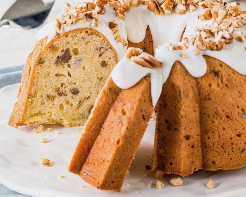  Get ready for a flavor explosion! This cake is loaded with pecans.
