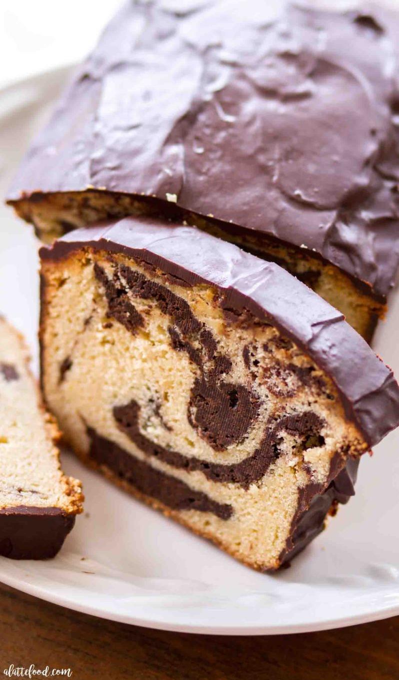  Get ready to impress your guests with this show-stopping marble cream cheese pound cake.