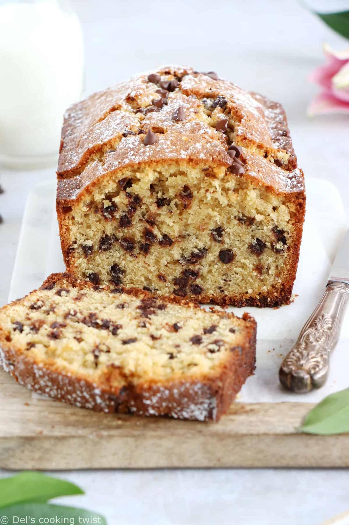  Get ready to indulge in this heavenly pound cake that's loaded with chocolate chips and fudgy goodness.