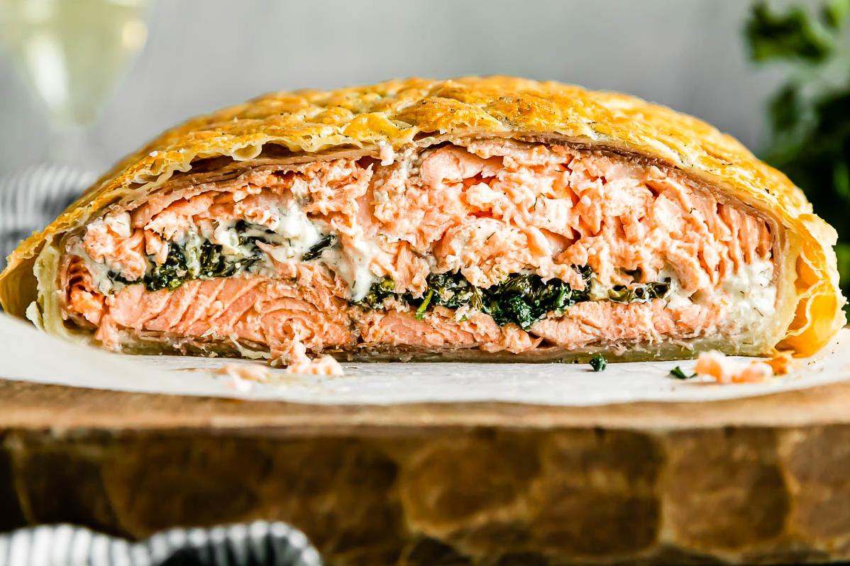  Get ready to indulge in this show-stopping Salmon Wellington
