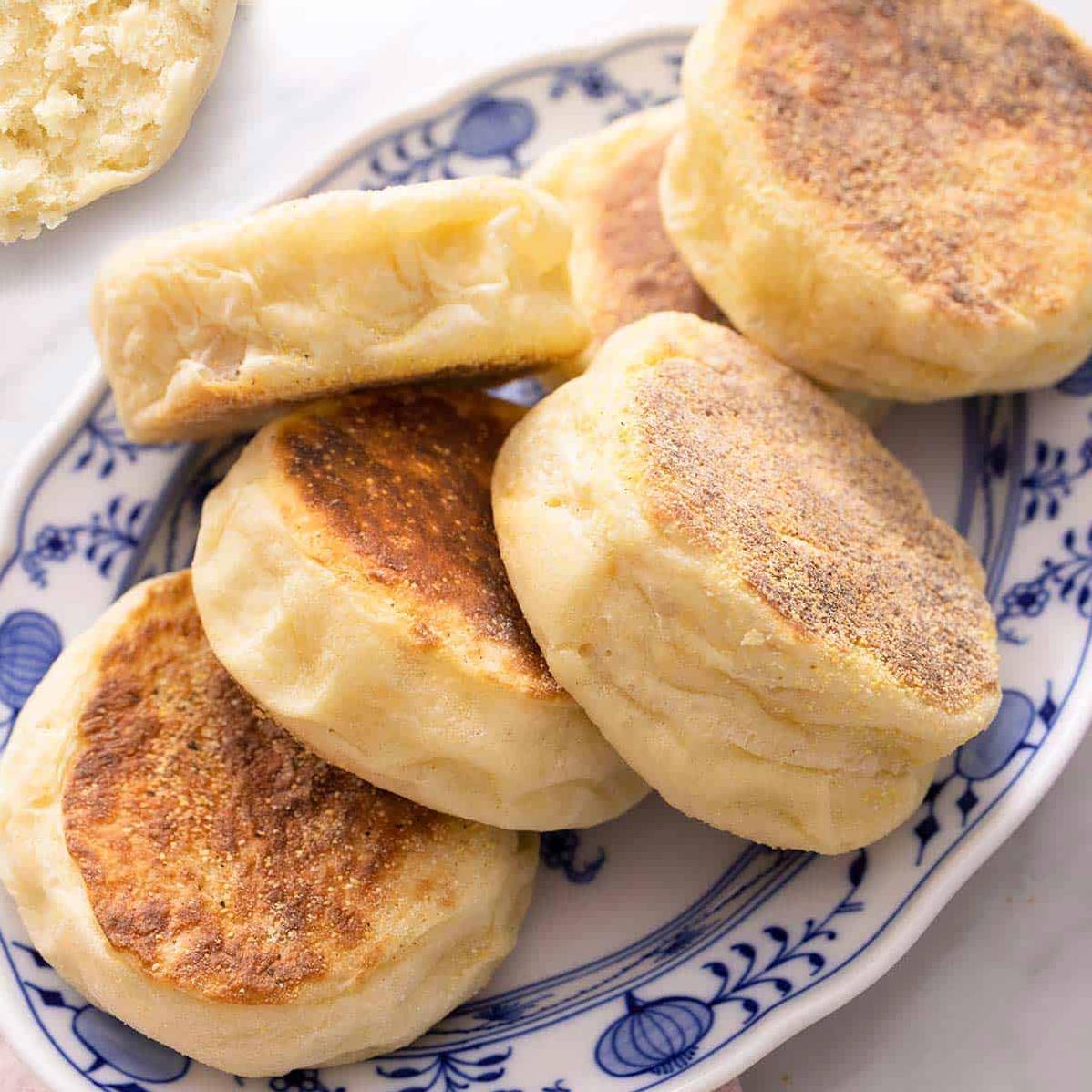  Golden brown and perfectly toasted; these English muffins are calling your name.