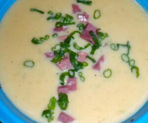 Hearty Potato Soup With Irish Cheddar and Corned Beef