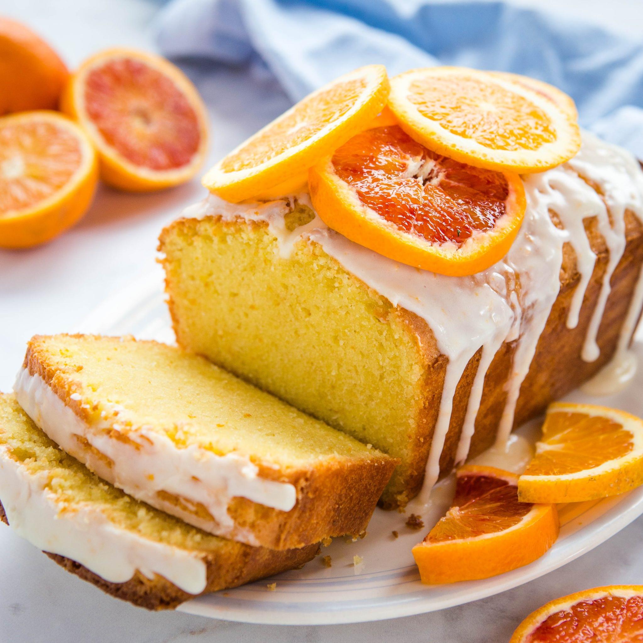  Impress your guests with the stunning texture and bright orange color of this pound cake.