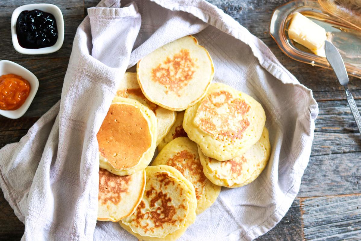  Indulge in a stack of warm, fluffy Scots crumpets.