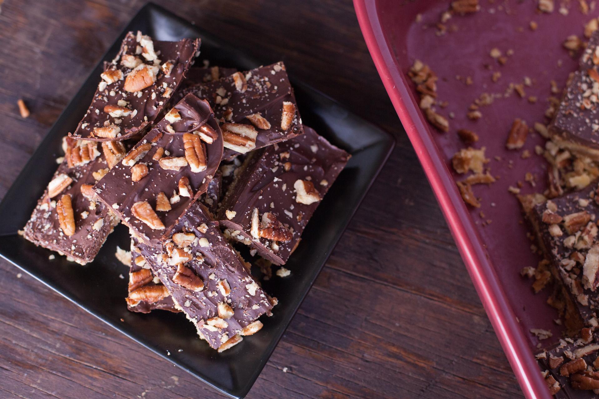  Indulge in the perfect combination of toffee and butter with these heavenly bars.