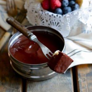  Indulge in this rich and creamy Chocolate Irish Cream Fondue