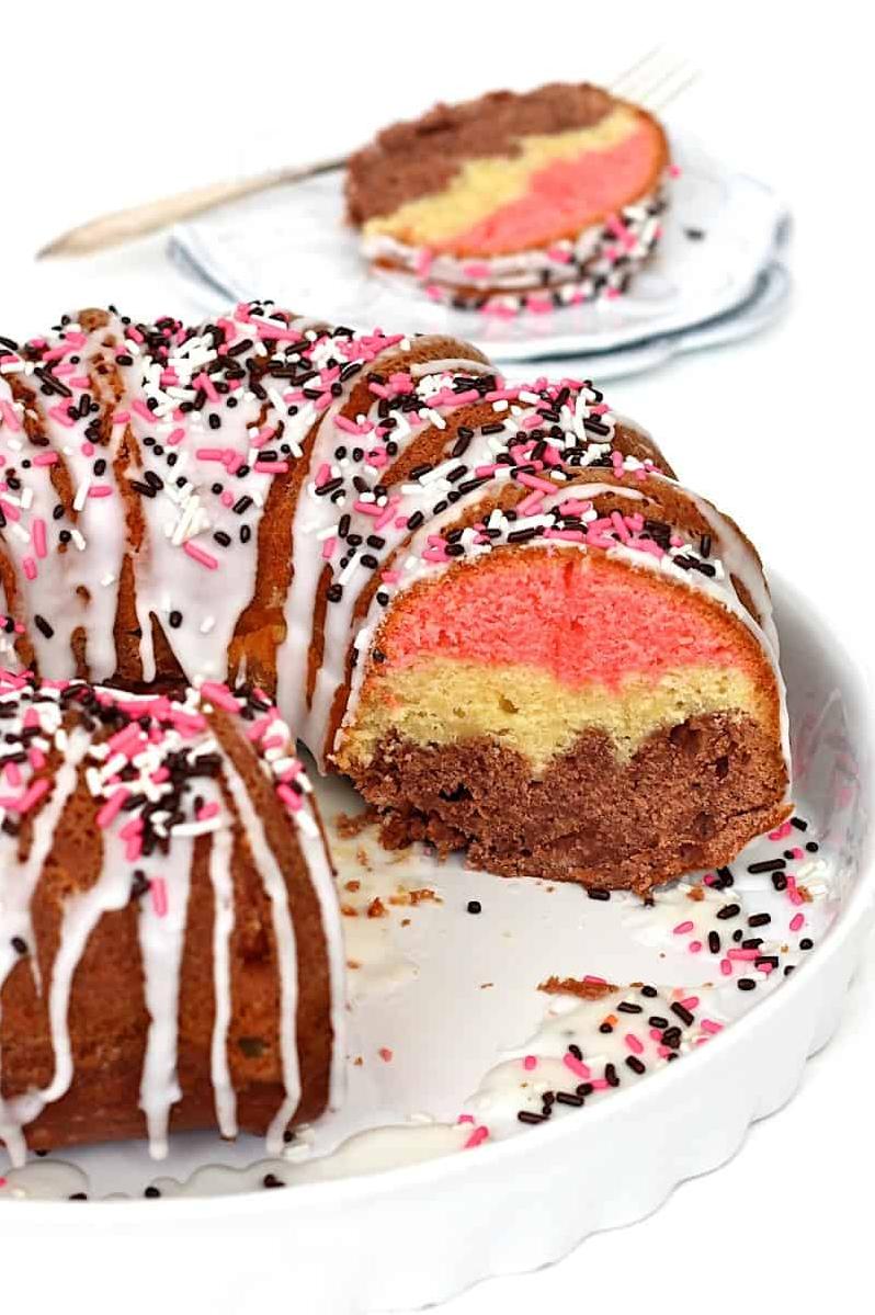  Inspired by the Italian ice cream treat, this Neapolitan Pound Cake is a must-try.