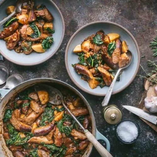 Irish Stew With Guinness, Potatoes and Sausage