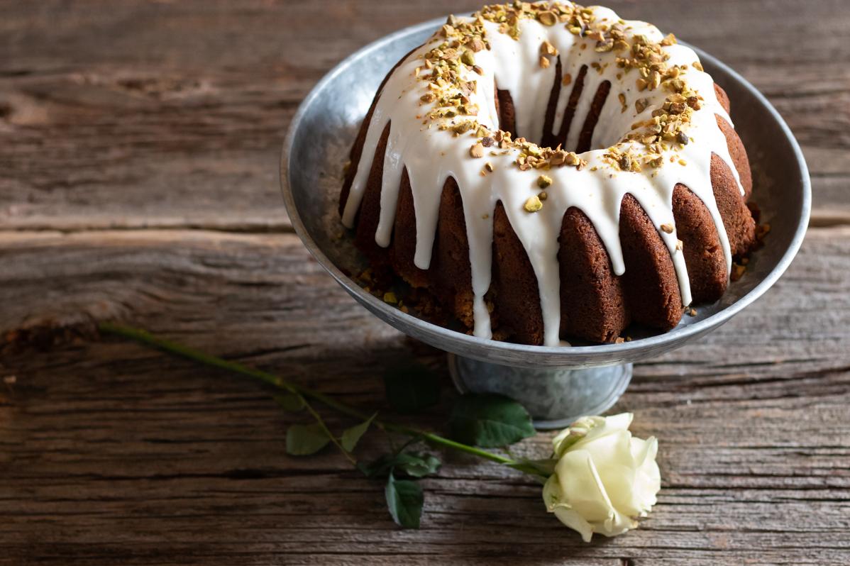 Irish Whiskey Cake with a side of vanilla ice cream makes for a truly indulgent treat