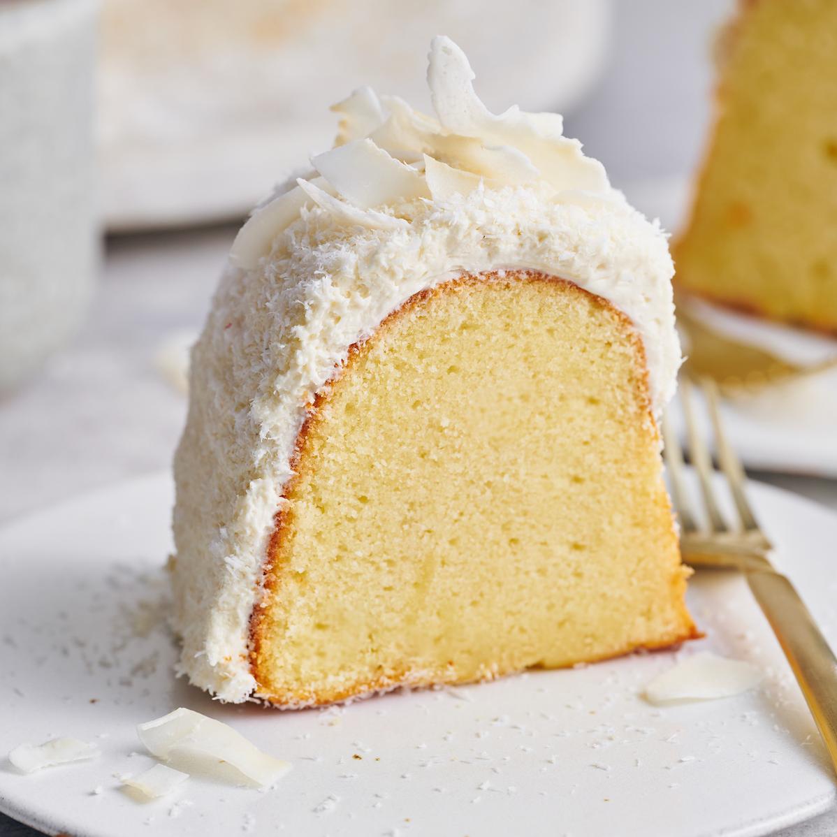  It's not just any ordinary pound cake - it's a white chocolate masterpiece!