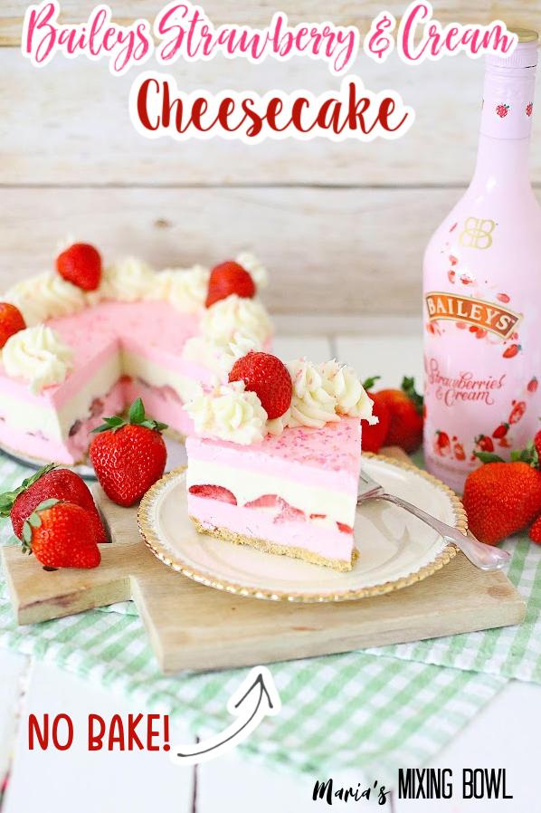  Layers of strawberry and cream cheese make for a showstopper dessert
