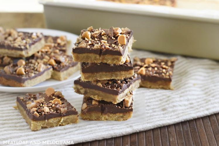  Make your taste buds dance with joy with every bite of these English butter toffee bars.