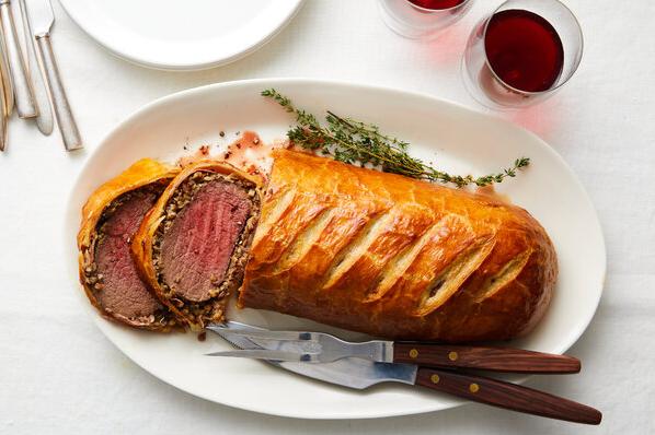  Mouth-watering Beef Wellington freshly baked from the oven
