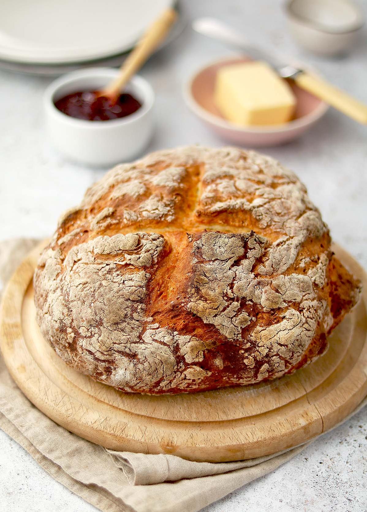  Nothing beats the smell of a homemade loaf of bread, like this traditional Irish soda bread.