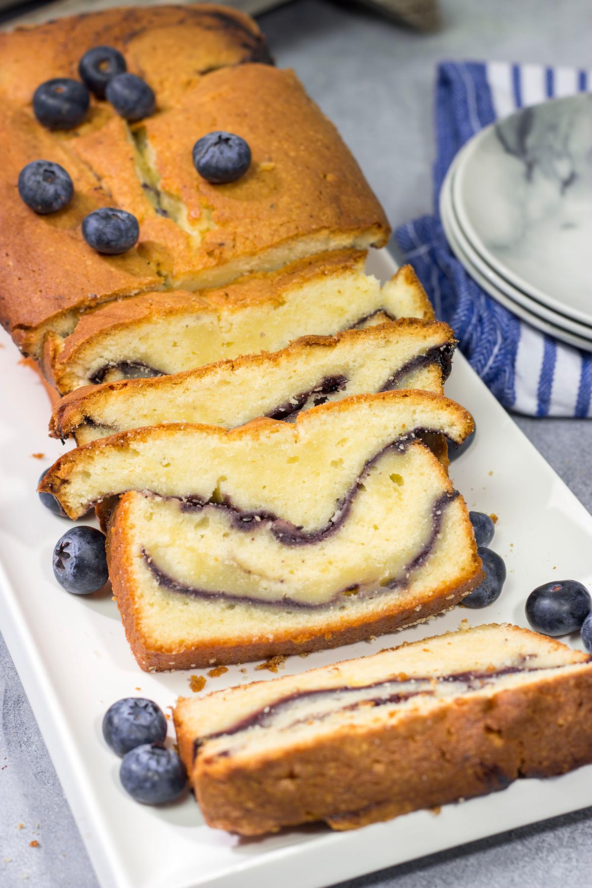  Nothing beats the smell of fresh-baked blueberry cake.