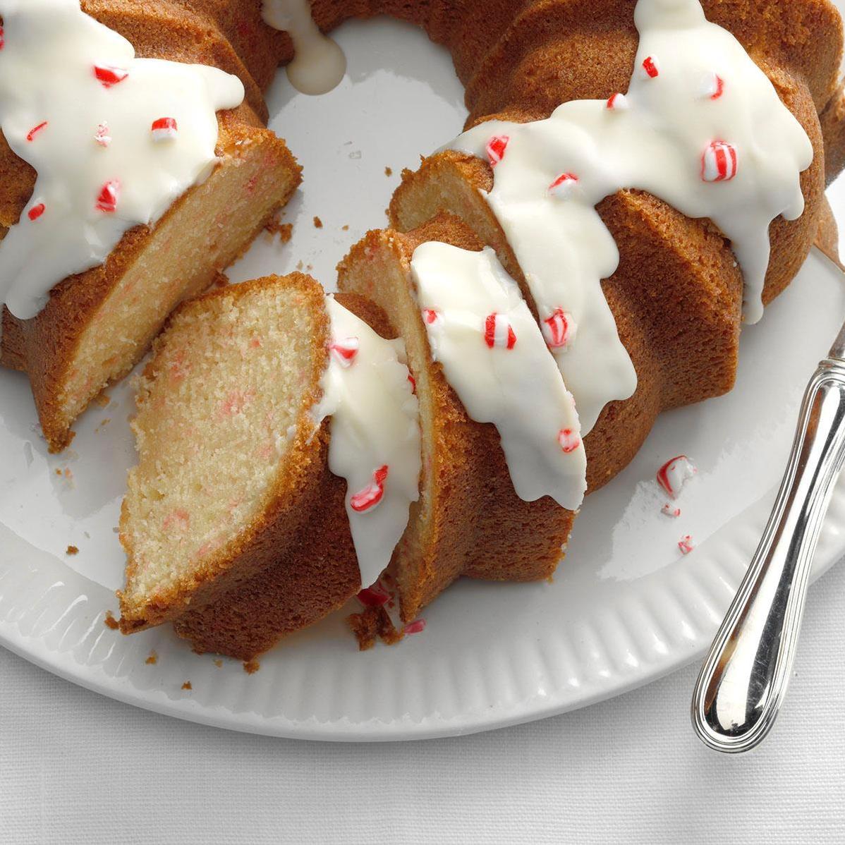  Nothing screams Christmas like candy canes and moist pound cake.