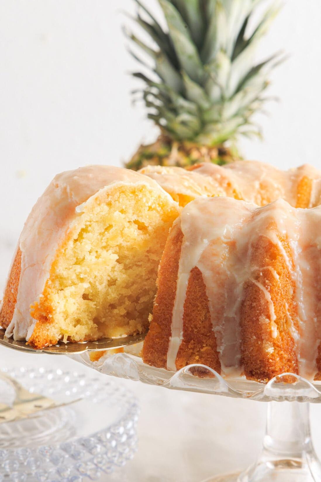  One slice of this Pineapple-Nut Pound Cake will transport you to the tropics.